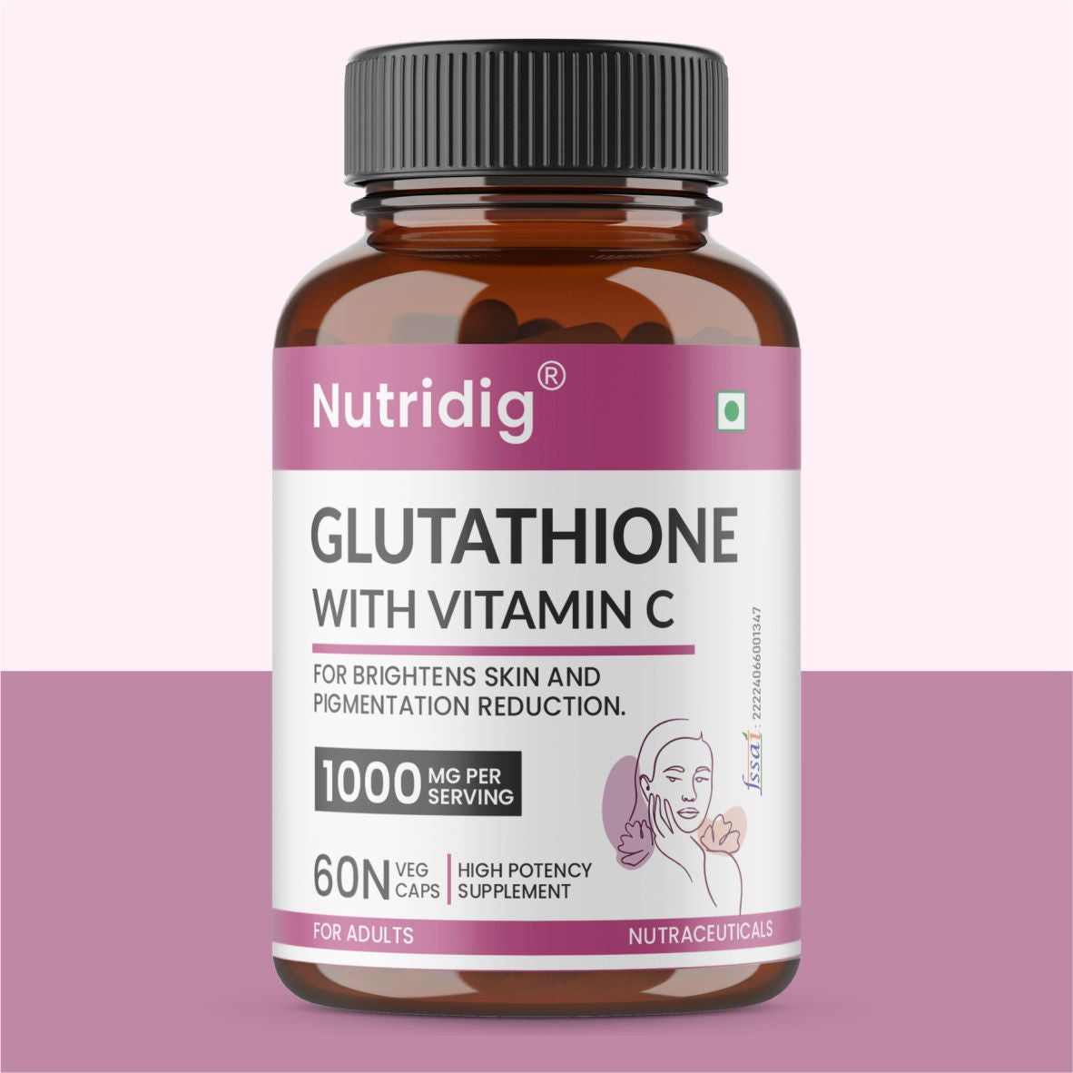 Nutridig® L-Glutathione Skin Brightening Capsules with Vitamin C, Zinc –  Nutridig Healthcare