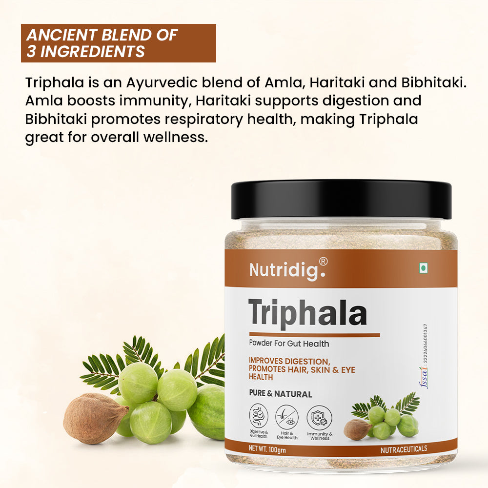 Triphala Powder 100g – Gut Health, Skin, Hair & Eye