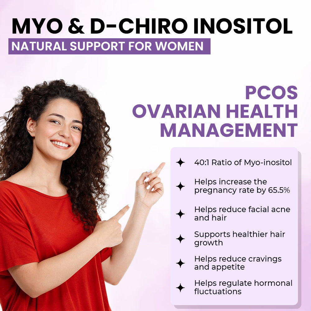 Nutridig® Myo-Inositol & D-Chiro Inositol Capsules – 40:1 Ratio | PCOD, Hormonal Balance & Wellness - 60 Caps