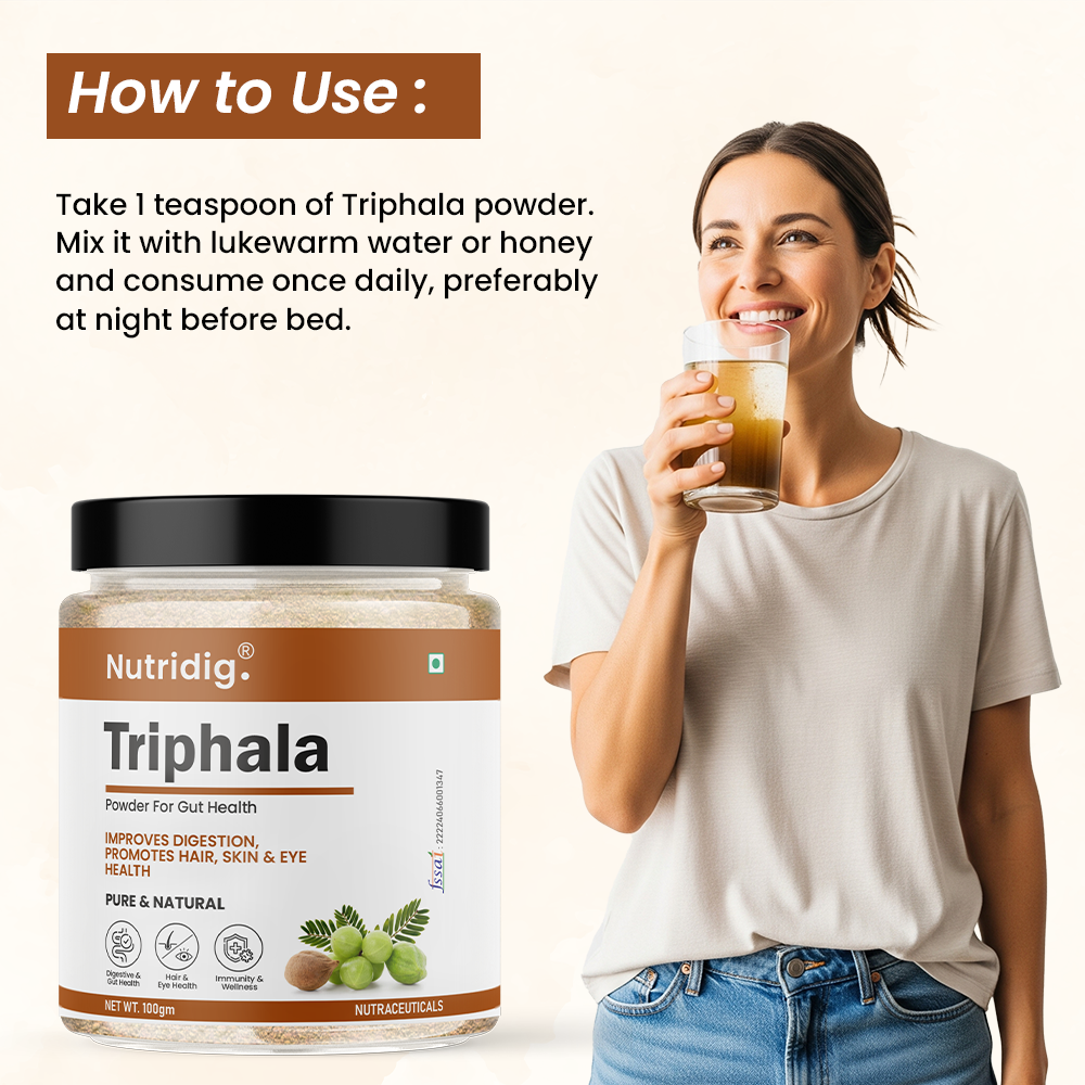 Triphala Powder 100g – Gut Health, Skin, Hair & Eye