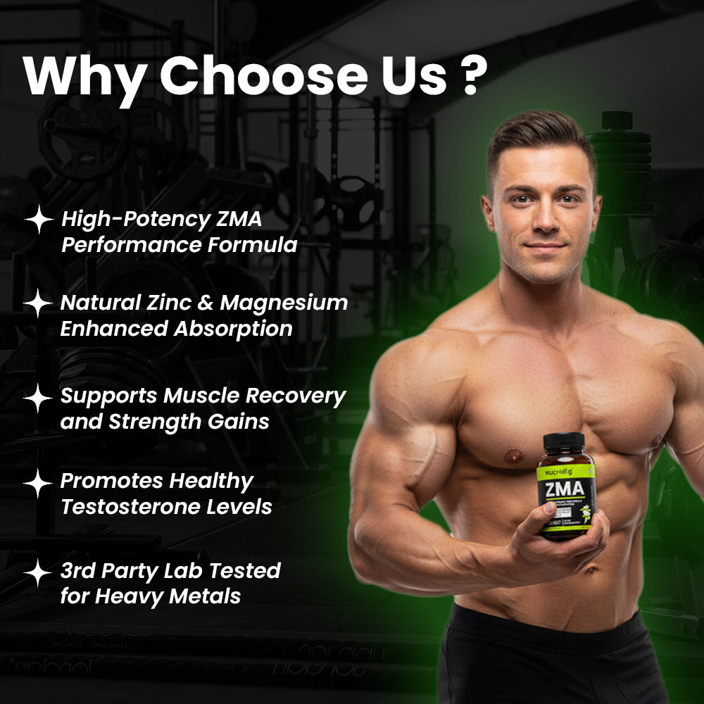 ZMA Capsules - Zinc, Magnesium Aspartate with Vitamin B6 | 60 Capsules