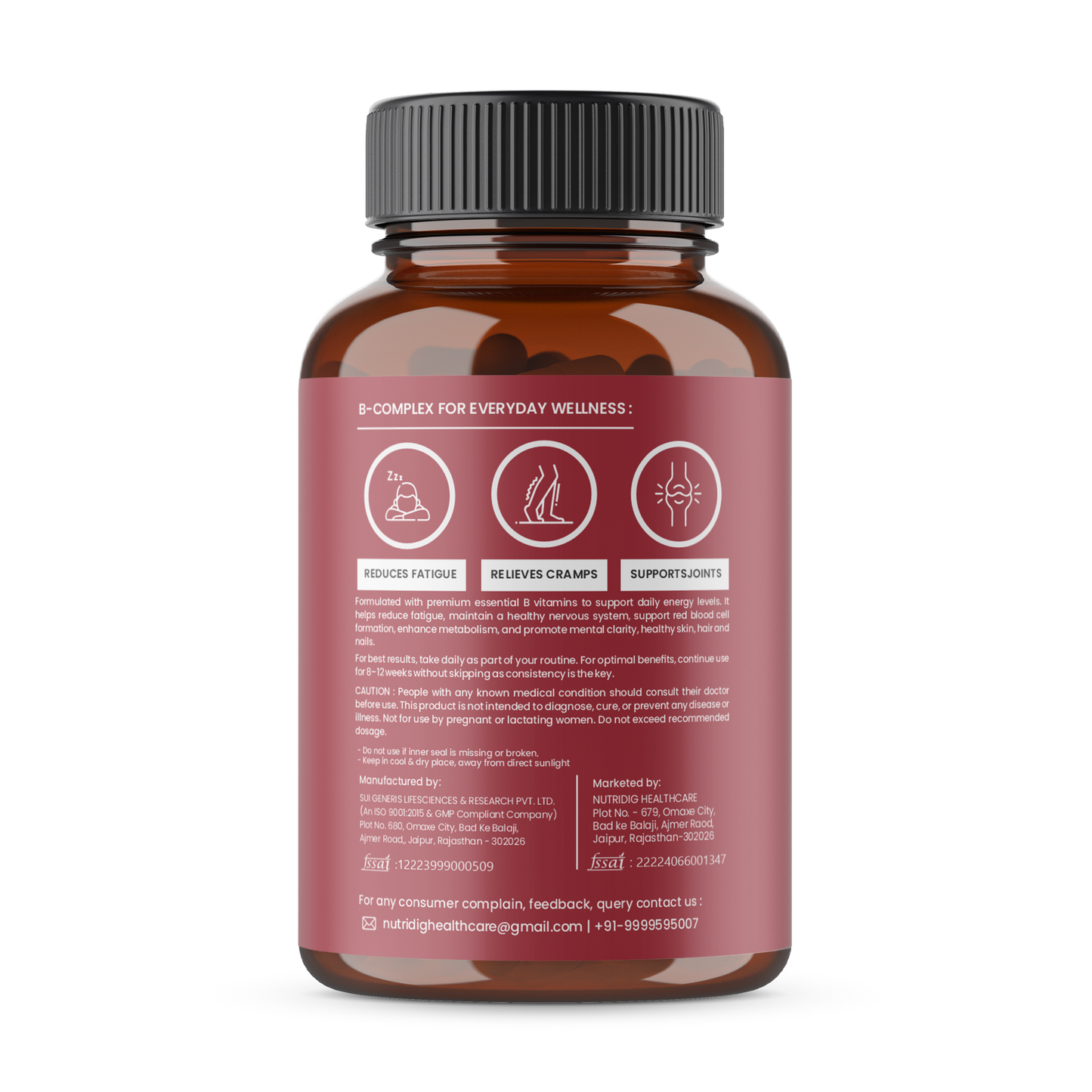 B-Complex Capsules - Advanced Vitamin B Support for Everyday Wellness | 60 Capsules