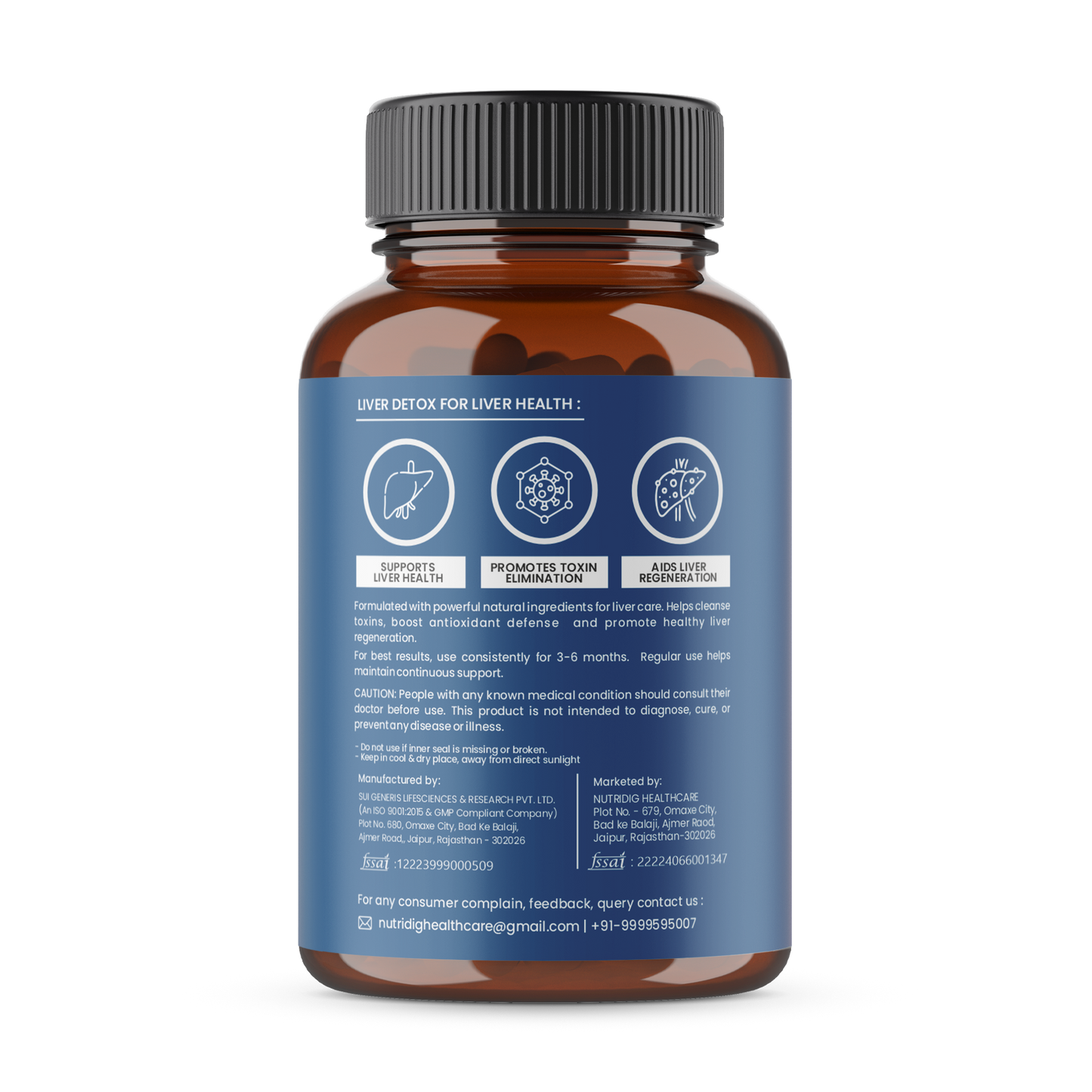 Liver Detox & Support | High Potency Herbal Blend with Milk Thistle - 60 Capsules
