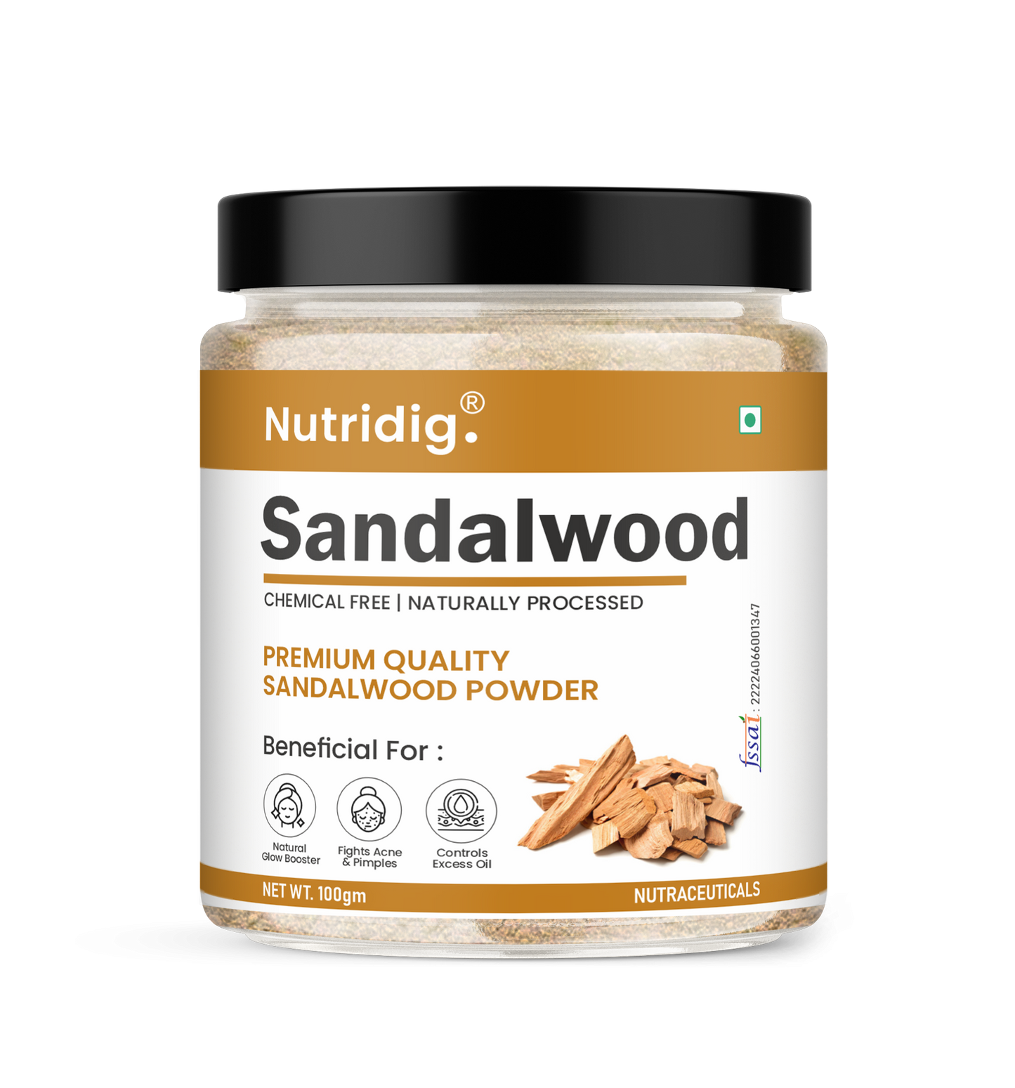 Organic Sandalwood + Rose Petal + Orange Peel + Multani Mitti Powder – Face, Hair & Skin Value Pack (400g, Pack of 4 x 100g)