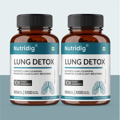 Nutridig® Lung Detox & Recovery | Potent & Safe Supplement - 60 Capsules