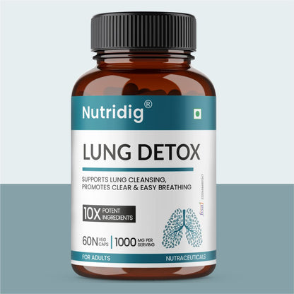 Nutridig® Lung Detox & Recovery | Potent & Safe Supplement - 60 Capsules