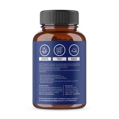 Melatonin Capsules with Magnesium Glycinate, Valerian, Chamomile | Sleep Support | 60 Caps