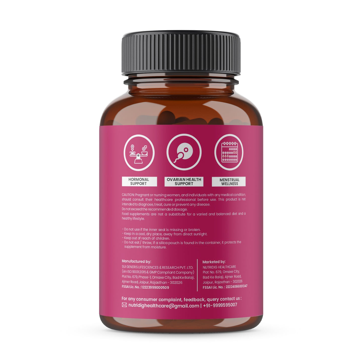 Nutridig® Myo Inositol Capsules  | PCOD, Hormonal Balance & Menstrual Wellness - 60 Caps