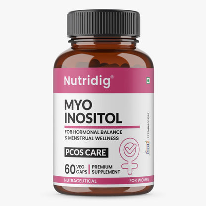Nutridig® Myo Inositol Capsules  | PCOD, Hormonal Balance & Menstrual Wellness - 60 Caps