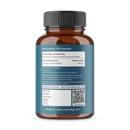 N-Acetyl Cysteine (NAC) 600 mg Capsules