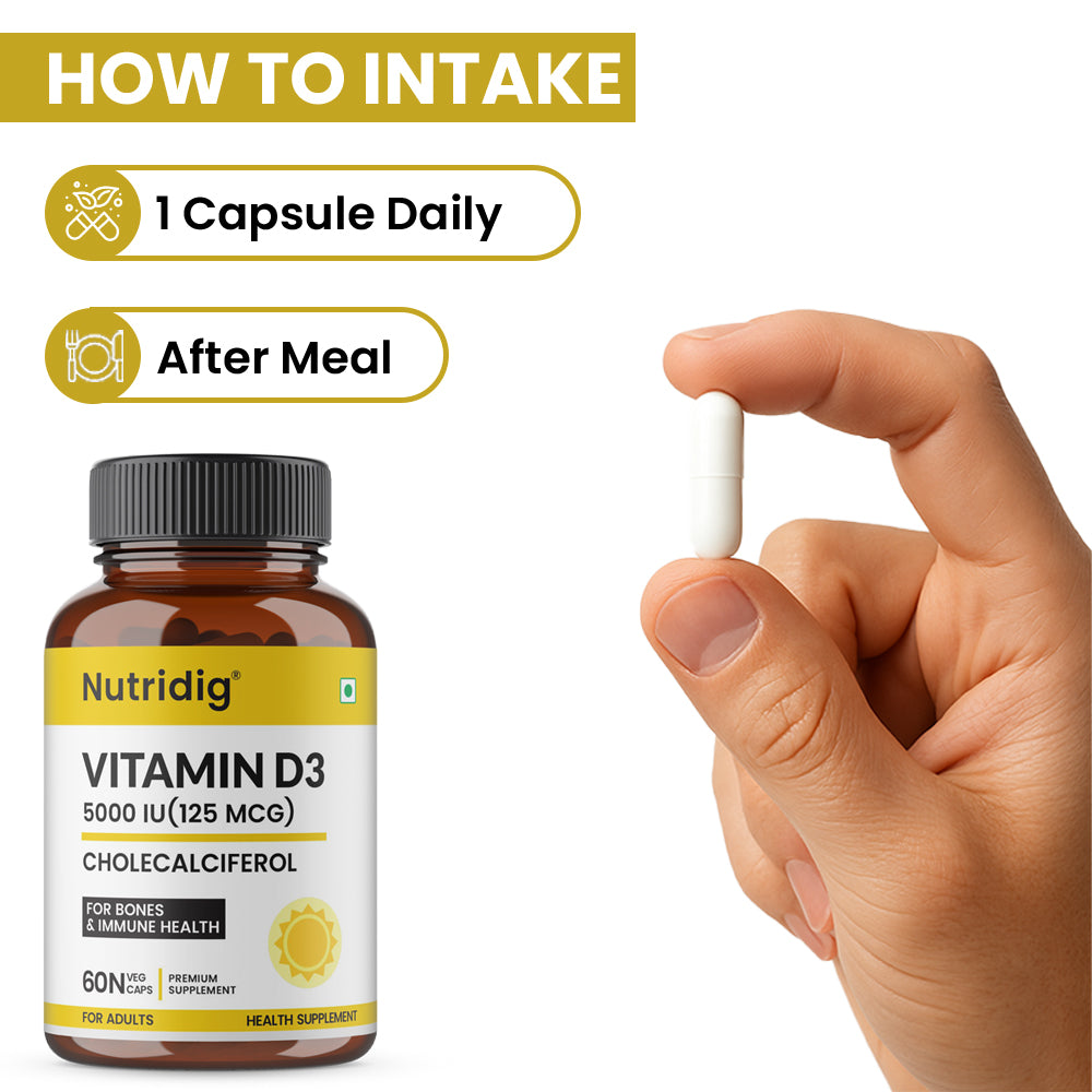 Vitamin D3 5000 IU (Cholecalciferol) | 60 Capsules