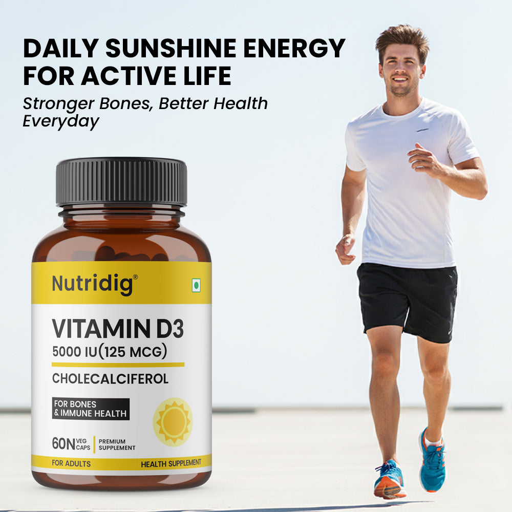 Vitamin D3 5000 IU (Cholecalciferol) | 60 Capsules