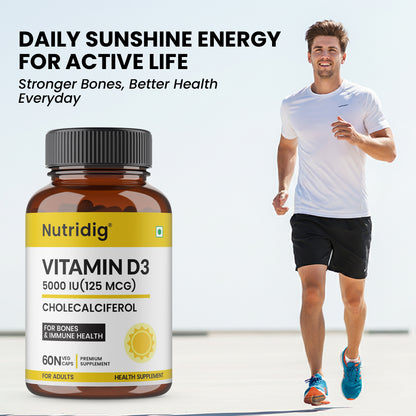 Vitamin D3 5000 IU (Cholecalciferol) | 60 Capsules
