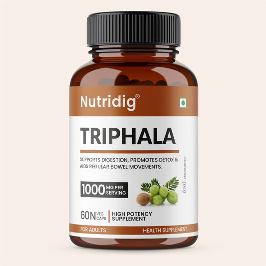 Triphala Capsules - Ayurvedic Blend | Digestion, Hair & Skin Health | 60 Capsules