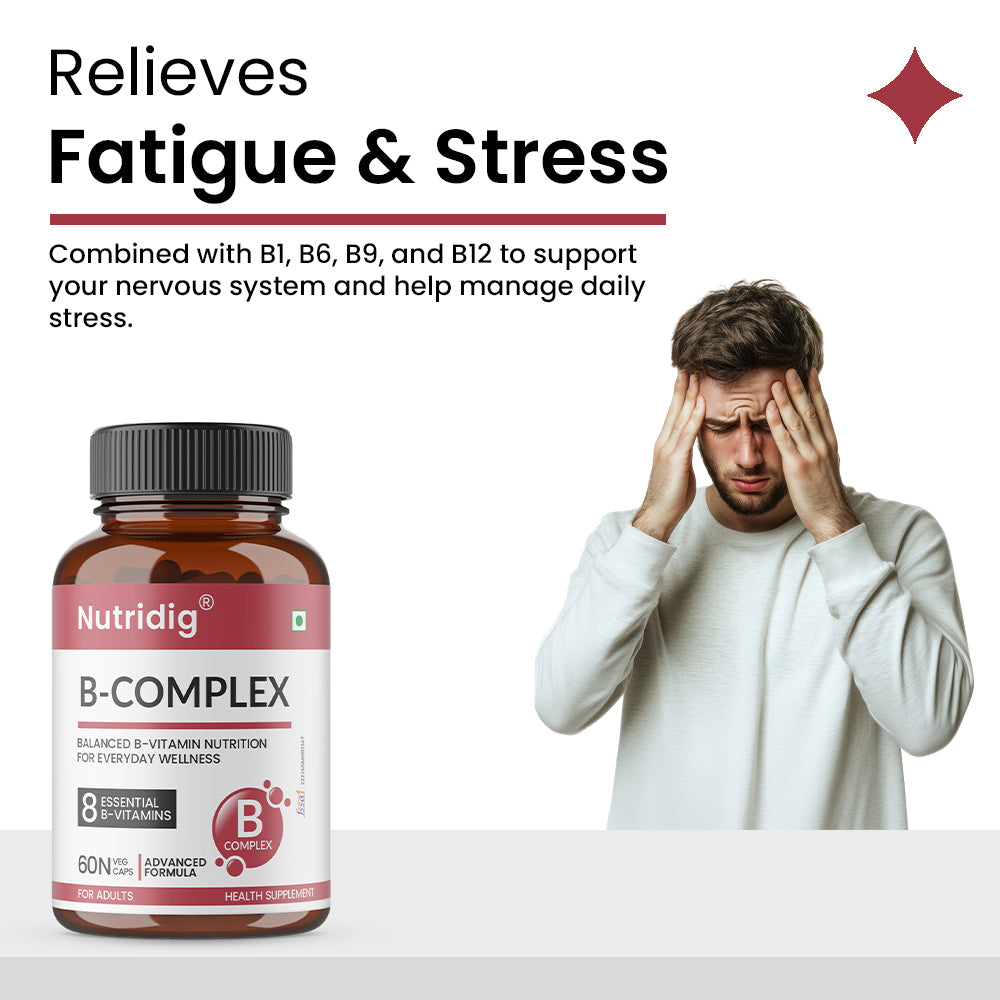 B-Complex Capsules - Advanced Vitamin B Support for Everyday Wellness | 60 Capsules