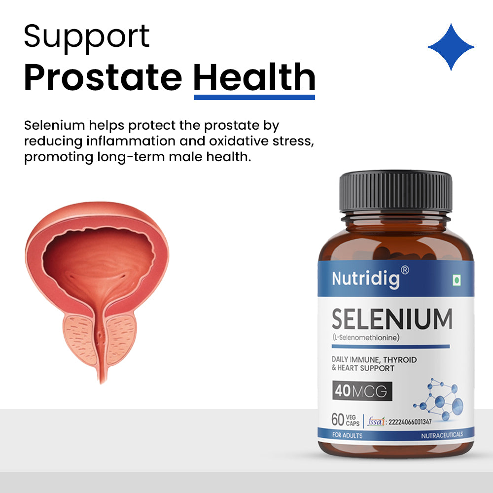 Selenium Capsules, 40mcg, Non-GMO & Superior Absorption - 60 Vegetarian Capsules