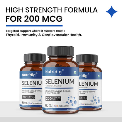 Selenium Capsules,200mcg, Non-GMO & Superior Absorption - 60 Vegetarian Capsules (Copy)