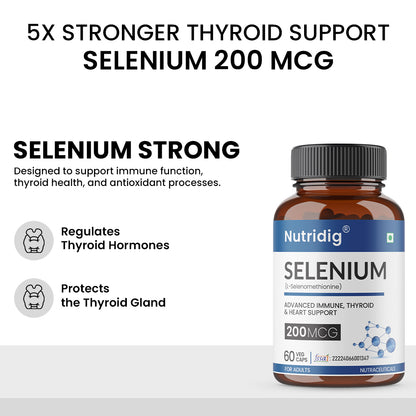 Selenium Capsules,200mcg, Non-GMO & Superior Absorption - 60 Vegetarian Capsules (Copy)