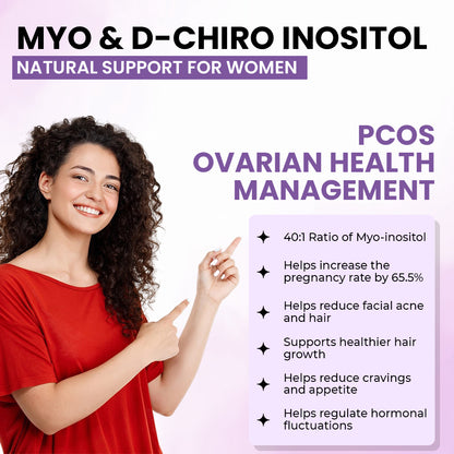 Nutridig® Myo-Inositol & D-Chiro Inositol Capsules – 40:1 Ratio | PCOD, Hormonal Balance & Wellness - 60 Caps
