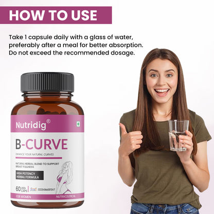 Nutridig® B-Curve Capsules | High Potency Breast Enhancement Supplement
