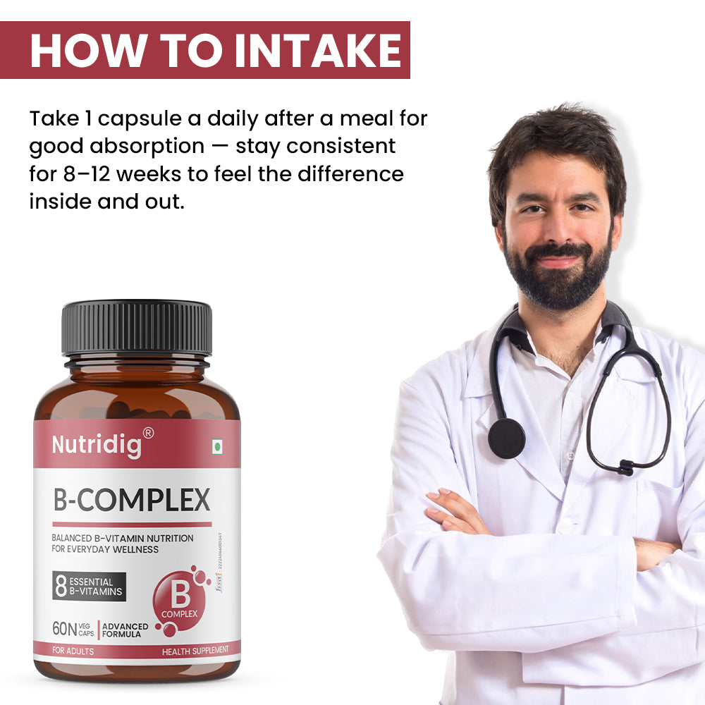 B-Complex Capsules - Advanced Vitamin B Support for Everyday Wellness | 60 Capsules