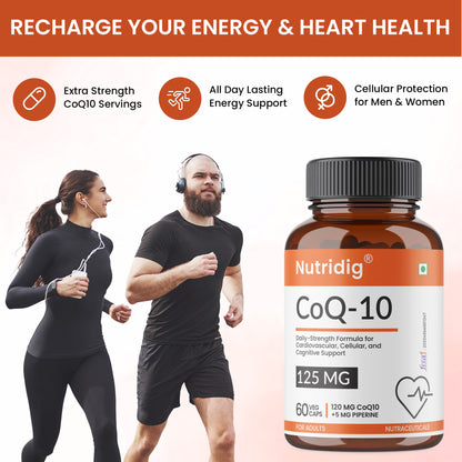CoQ10 (Ubiquinol) 120mg + Piperine 5mg | High Absoption - 60 Capsules