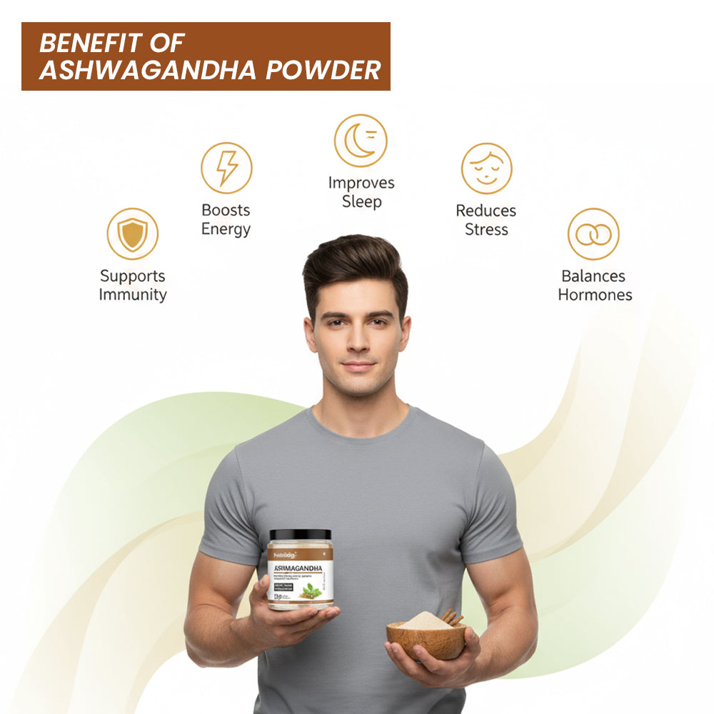 Nutridig® Wild Ashwagandha Roots Powder | Ultra Potent Strength - 100gm