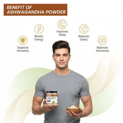 Nutridig® Wild Ashwagandha Roots Powder | Ultra Potent Strength - 100gm