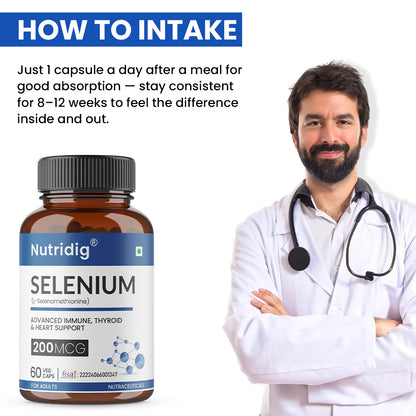 Selenium Capsules,200mcg, Non-GMO & Superior Absorption - 60 Vegetarian Capsules (Copy)