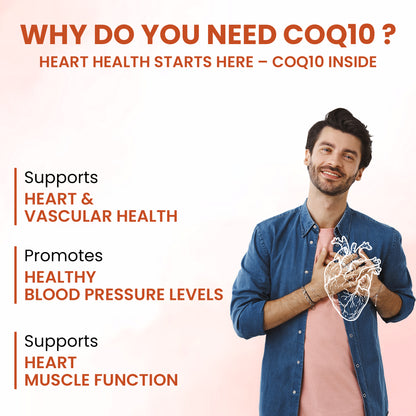CoQ10 (Ubiquinol) 120mg + Piperine 5mg | High Absoption - 60 Capsules