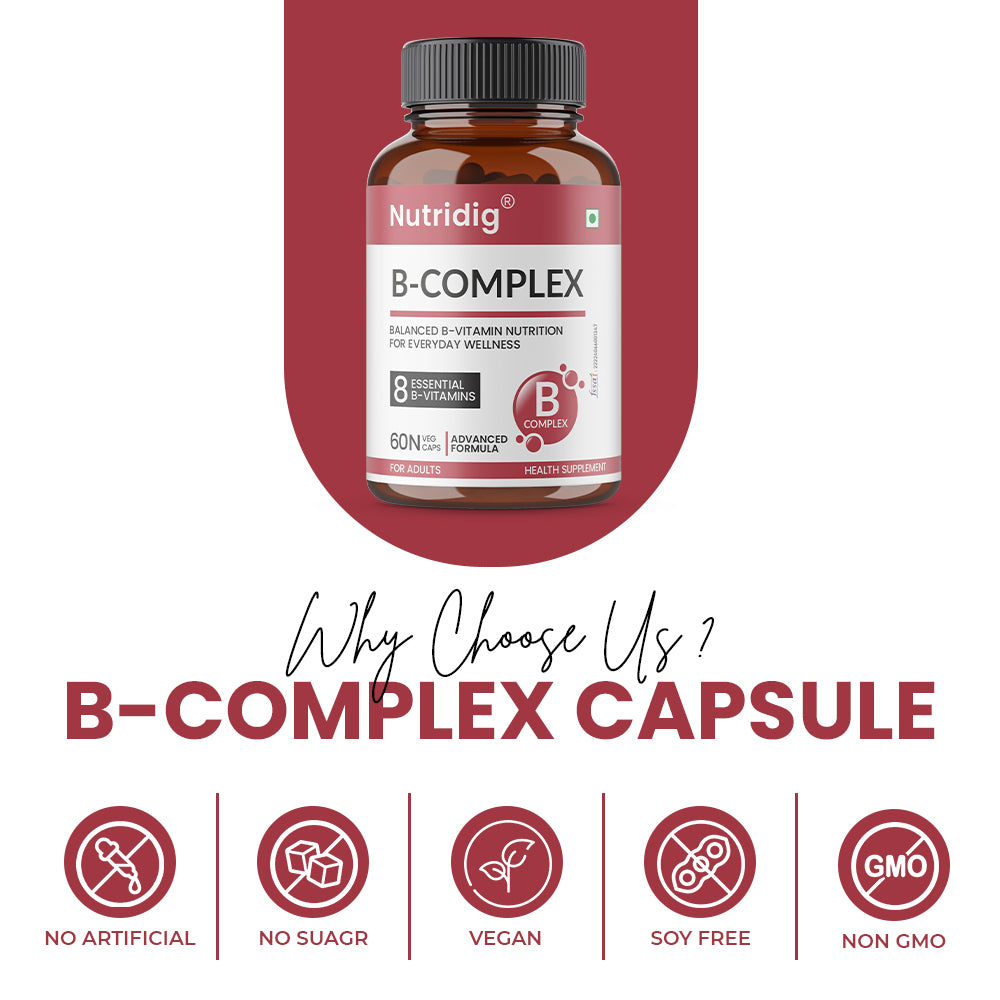 B-Complex Capsules - Advanced Vitamin B Support for Everyday Wellness | 60 Capsules