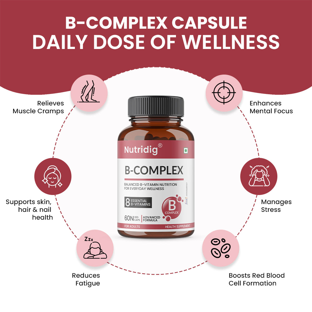 B-Complex Capsules - Advanced Vitamin B Support for Everyday Wellness | 60 Capsules