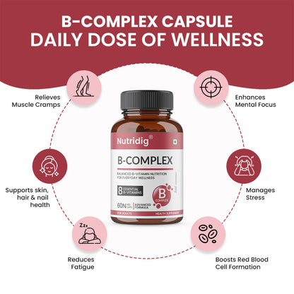 B-Complex Capsules - Advanced Vitamin B Support for Everyday Wellness | 60 Capsules