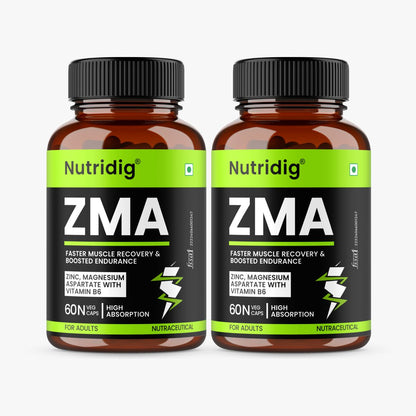 ZMA Capsules - Zinc, Magnesium Aspartate with Vitamin B6 | 60 Capsules
