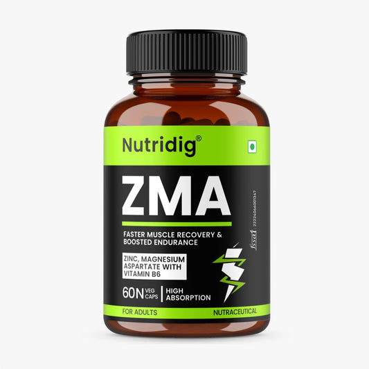 ZMA Capsules - Zinc, Magnesium Aspartate with Vitamin B6 | 60 Capsules