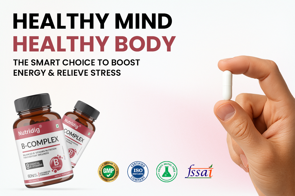 B-Complex Capsules - Advanced Vitamin B Support for Everyday Wellness | 60 Capsules