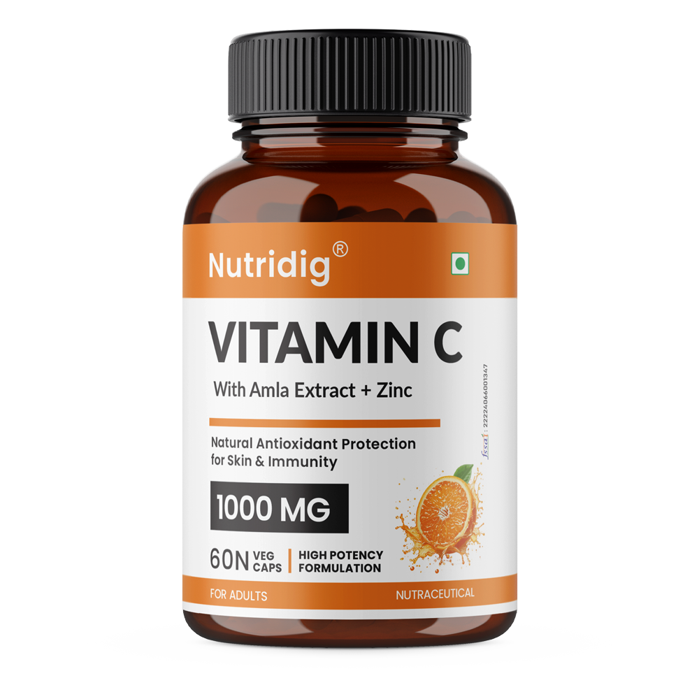 Vitamin C Supplements Amla Extract With Zinc For Immunity & Skincare | Vitamin C Supplements - 60 Capsules