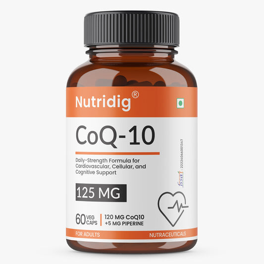 CoQ10 (Ubiquinol) 120mg + Piperine 5mg | High Absoption - 60 Capsules