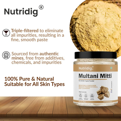 Multani Mitti Powder 100gm – For Bright & Pimple Free Skin