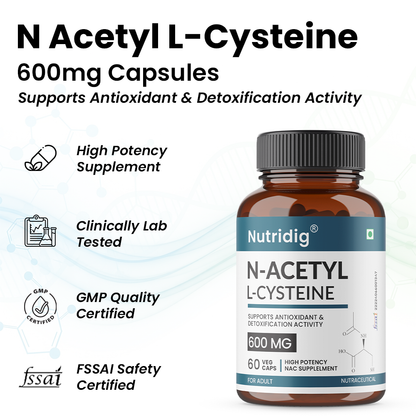 N-Acetyl Cysteine (NAC) 600 mg Capsules
