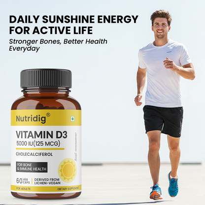 Vitamin D3 5000 IU (Vegan, Lichen-Derived) | 60 Capsules
